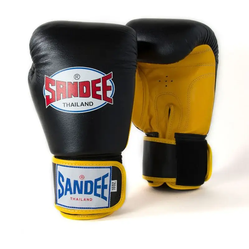 Sandee ABG1 Authentic 2 Tone Boxing Gloves-Black/Yellow 4 Sandee ABG1 Authentic 2 Tone Boxing Gloves-Black/Yellow - Image 2