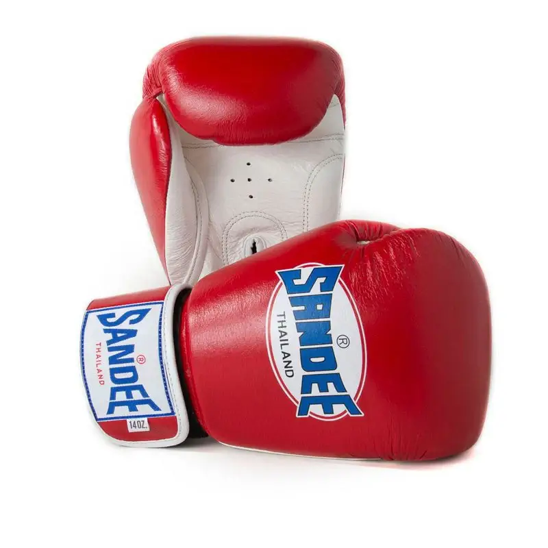 Sandee ABG1 Authentic 2 Tone Boxing Gloves- Red/White 3 Sandee ABG1 Authentic 2 Tone Boxing Gloves- Red/White