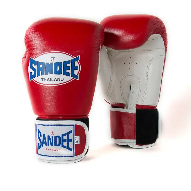 Sandee ABG1 Authentic 2 Tone Boxing Gloves- Red/White 4 Sandee ABG1 Authentic 2 Tone Boxing Gloves- Red/White - Image 2