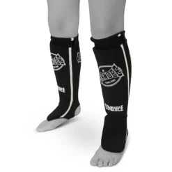 Sandee Slip-on Competition Shinguards- Black White