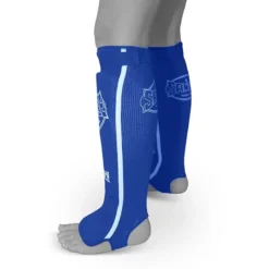 Sandee Slip-on Competition Shinguards- Blue/White -Fight Gloves Store CSCS2 BLUWHI 3