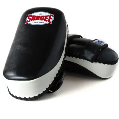 Sandee CTP1 Curved Thai Kick Pads- Black White 11 Sandee CTP1 Curved Thai Kick Pads- Black White -Fight Gloves Store CTP1 BLKWHI 5