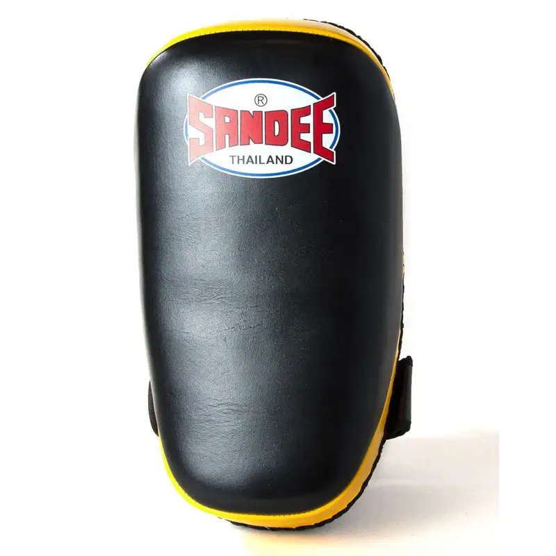 Sandee CTP1 Curved Thai Kick Pads- Black Yellow 4 Sandee CTP1 Curved Thai Kick Pads- Black Yellow - Image 2