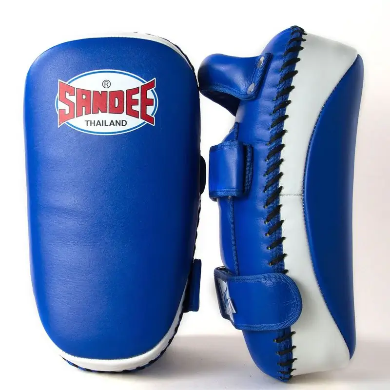 Sandee CTP1 Curved Thai Kick Pads- Blue White 3 Sandee CTP1 Curved Thai Kick Pads- Blue White