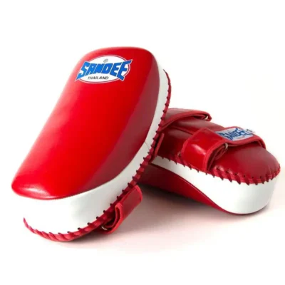 Sandee CTP1 Curved Thai Kick Pads- Red White -Fight Gloves Store CTP1 REDWHI 5