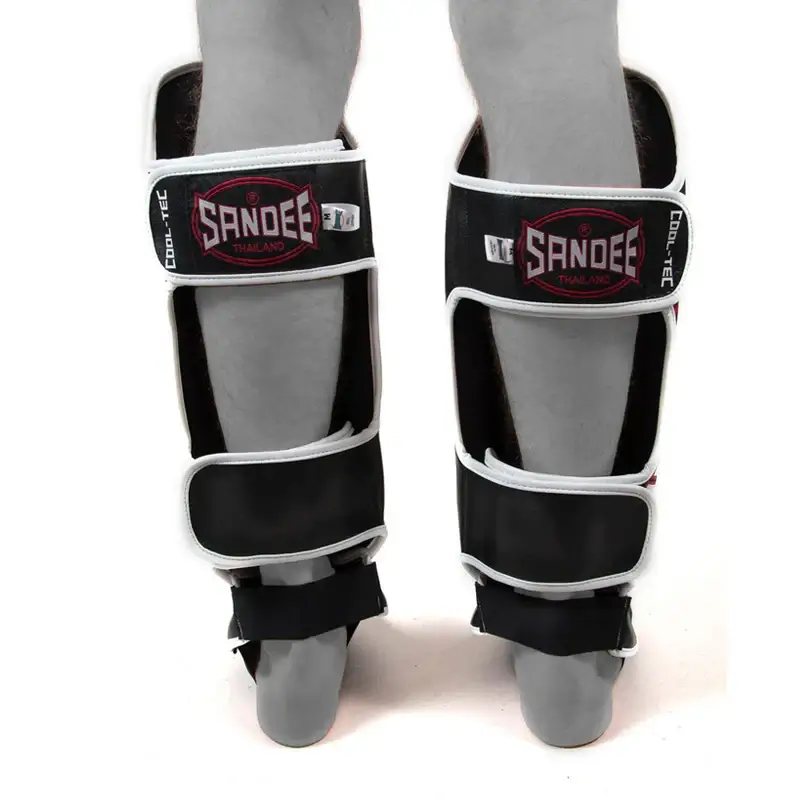 Sandee Cool-Tec Black White Red Shin Guards 6 Sandee Cool-Tec Black White Red Shin Guards - Image 4