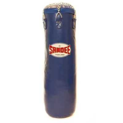 Sandee Full Leather Punch Bag- Blue