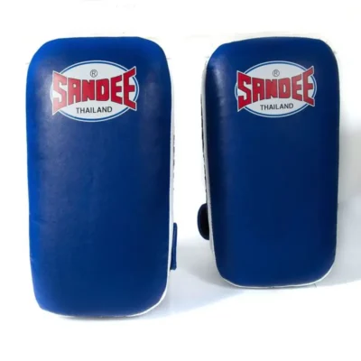 Sandee FTP2 Extra Thick Flat Thai Kick Pads- Blue White -Fight Gloves Store FTP2 BLUWHI 4
