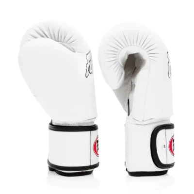 Fairtex BGV1-B White Breathable Muay Thai Gloves -Fight Gloves Store Fairtex BGV1b Boxing Gloves White 02