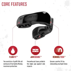 SafeJawz Intro Series Black Mouthguard -Fight Gloves Store Intro Black 3