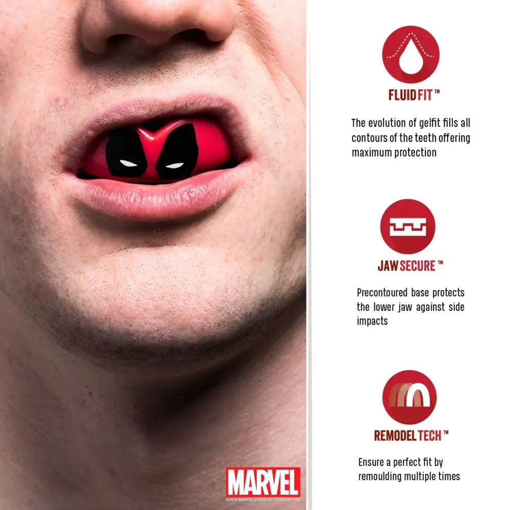 SafeJawz Marvel Deadpool Mouthguard Adult 6 SafeJawz Marvel Deadpool Mouthguard Adult - Image 4