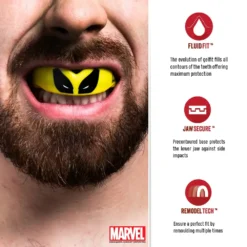 SafeJawz Marvel Wolverine Mouthguard Adult 11 SafeJawz Marvel Wolverine Mouthguard Adult -Fight Gloves Store SJ Wolverine 4
