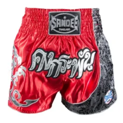 Sandee Muay Thai Shorts Unbreakable – Red