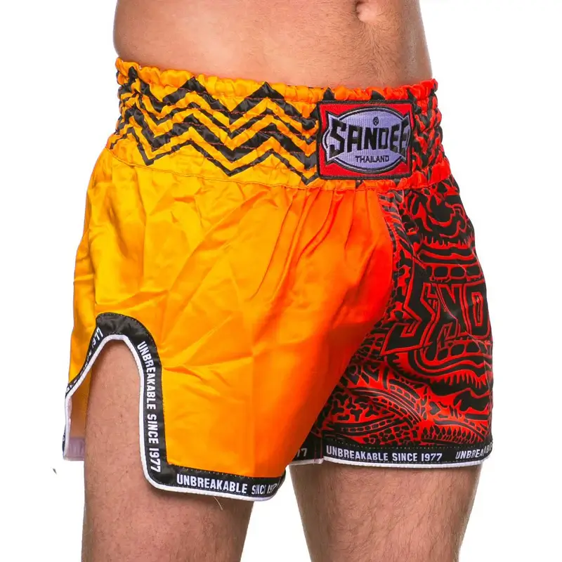 Sandee Muay Thai Shorts Warrior- Red/Orange 4 Sandee Muay Thai Shorts Warrior- Red/Orange - Image 2