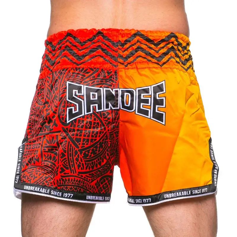 Sandee Muay Thai Shorts Warrior- Red/Orange 5 Sandee Muay Thai Shorts Warrior- Red/Orange - Image 3