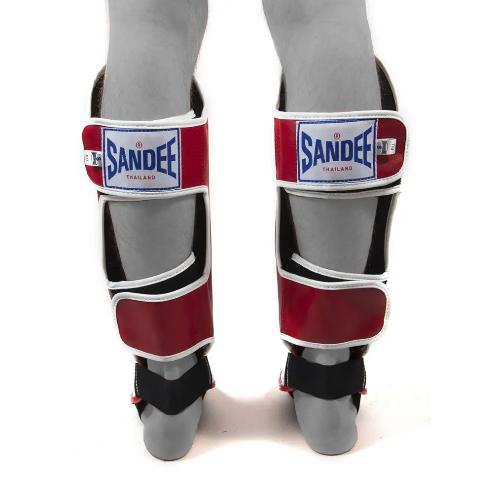 Sandee Authentic Red White Shin Guards 6 Sandee Authentic Red White Shin Guards - Image 4