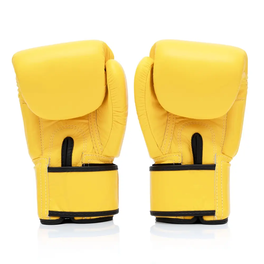 Fairtex BGV1 Yellow Muay Thai Gloves 6 Fairtex BGV1 Yellow Muay Thai Gloves - Image 4