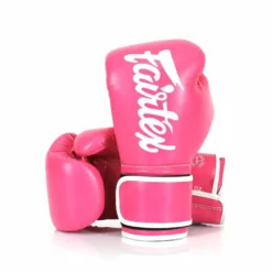 Fairtex BGV14 Pink White Microfibre Muay Thai Gloves