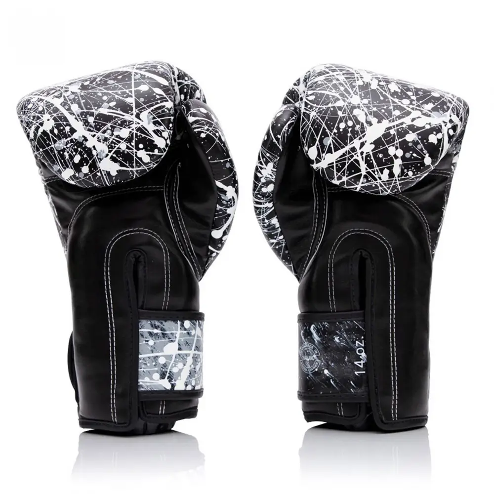 Fairtex BGV14 Painter Black White Muay Thai Gloves 6 Fairtex BGV14 Painter Black White Muay Thai Gloves - Image 4