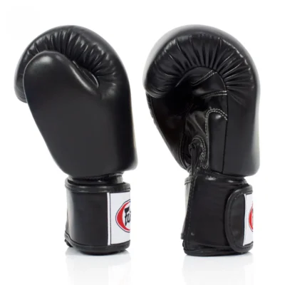 Fairtex BGV19 Black Deluxe Tight-Fit Muay Thai Gloves -Fight Gloves Store bgv19 bk 4