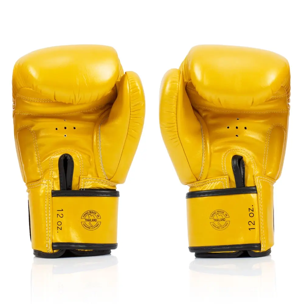 Fairtex BGV19 Gold Deluxe Tight-Fit Muay Thai Gloves 6 Fairtex BGV19 Gold Deluxe Tight-Fit Muay Thai Gloves - Image 4