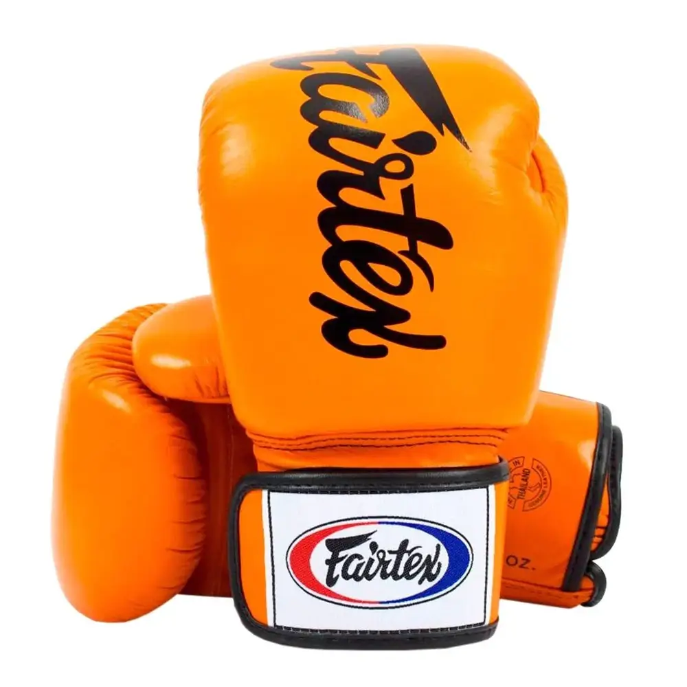 Fairtex BGV19 Orange Deluxe Tight-Fit Muay Thai Gloves 3 Fairtex BGV19 Orange Deluxe Tight-Fit Muay Thai Gloves