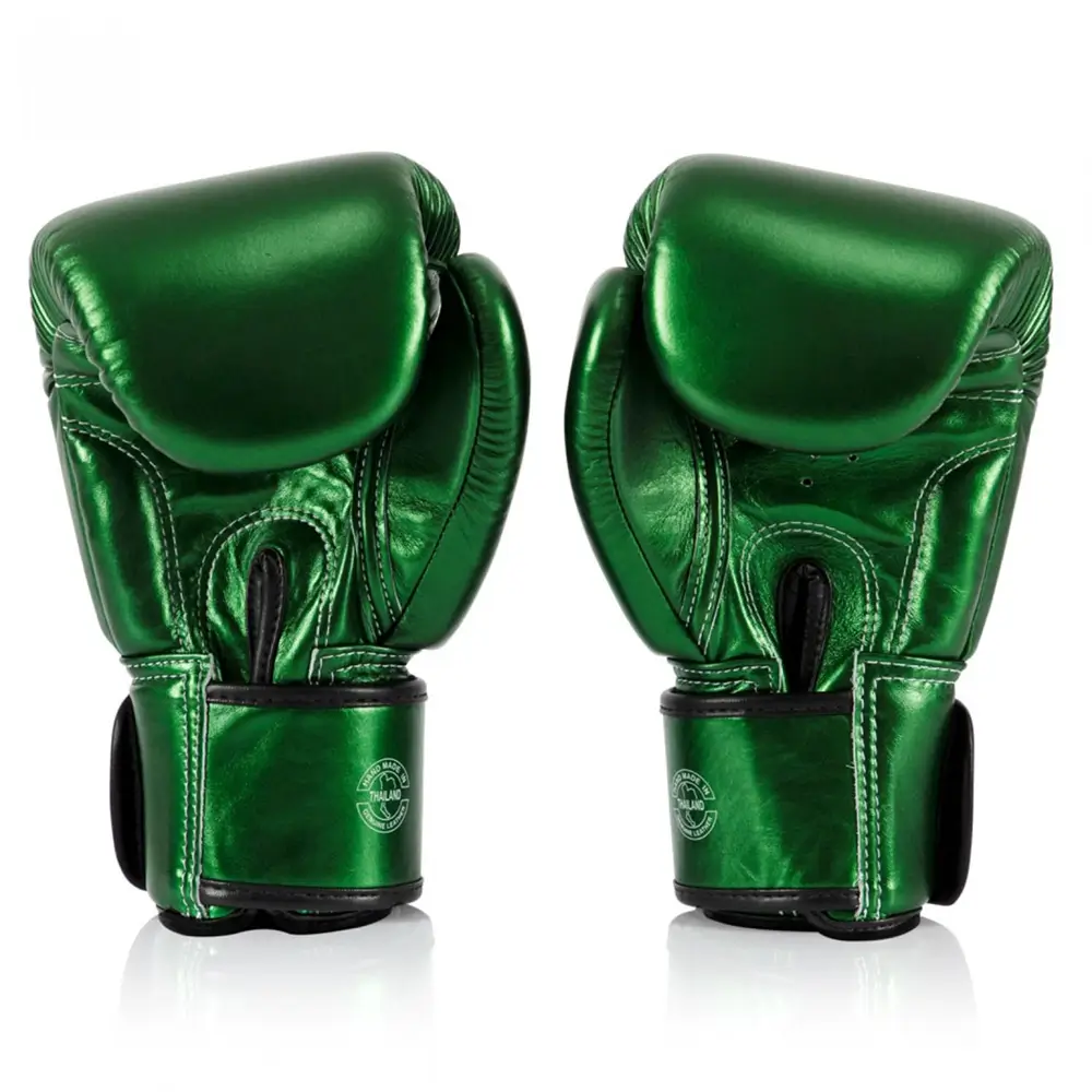 Fairtex BGV22 Metallic Green Muay Thai Gloves 6 Fairtex BGV22 Metallic Green Muay Thai Gloves - Image 4