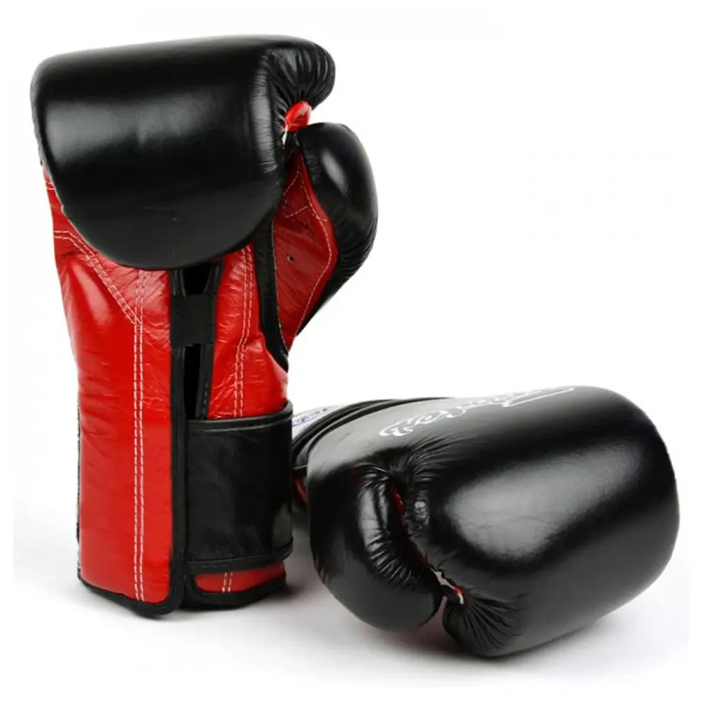 Fairtex BGV9 Black Red Mexican Style Muay Thai Gloves 4 Fairtex BGV9 Black Red Mexican Style Muay Thai Gloves - Image 2