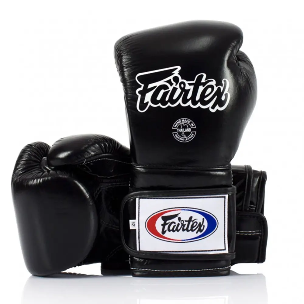 Fairtex BGV9 Black Mexican Style Muay Thai Gloves 3 Fairtex BGV9 Black Mexican Style Muay Thai Gloves