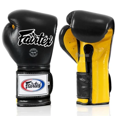 Fairtex BGV9 Black Yellow Mexican Style Muay Thai Gloves -Fight Gloves Store bgv9 black Yellow 2