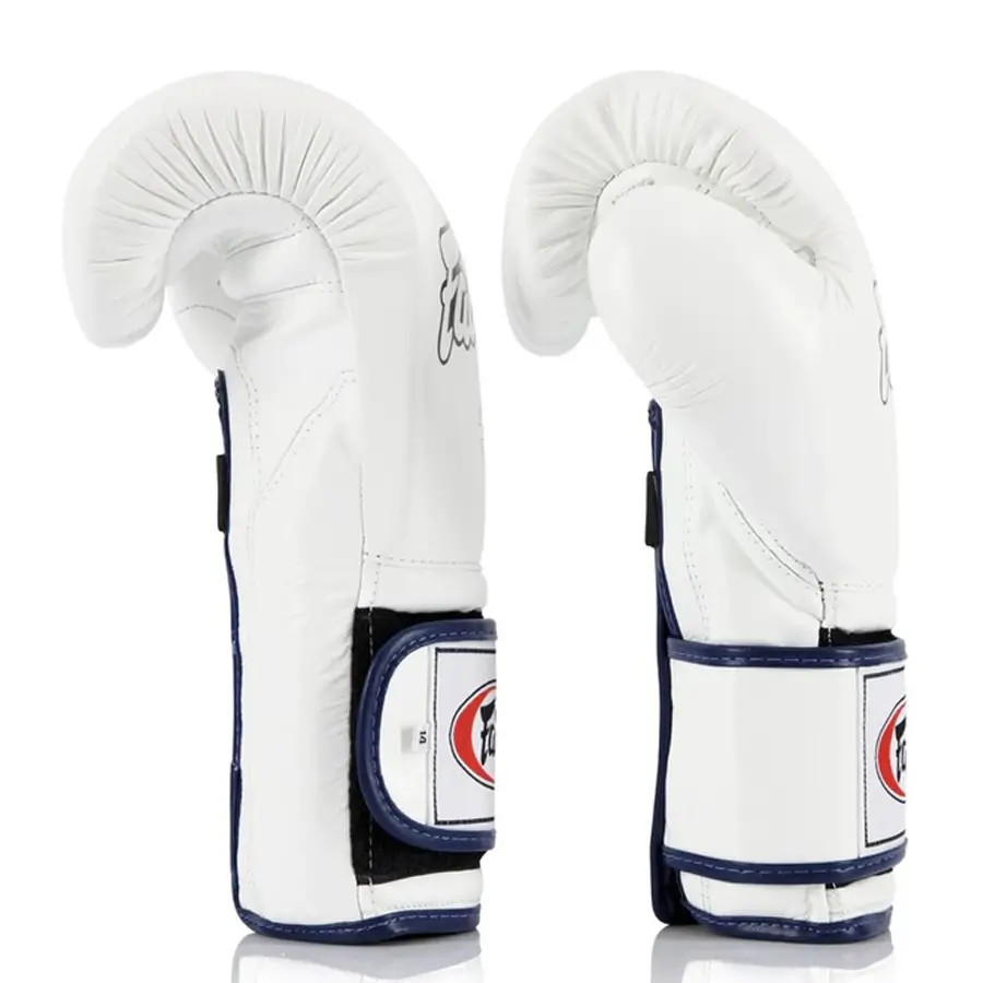 Fairtex BGV9 White Mexican Style Muay Thai Gloves 5 Fairtex BGV9 White Mexican Style Muay Thai Gloves - Image 3