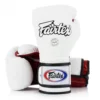 Fairtex BGV9 White Red Mexican Style Muay Thai Gloves -Fight Gloves Store bgv9 white red 1