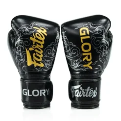 Fairtex X Glory BGVG3 Black Silver Kickboxing Gloves -Fight Gloves Store bgvg3 black silver 3