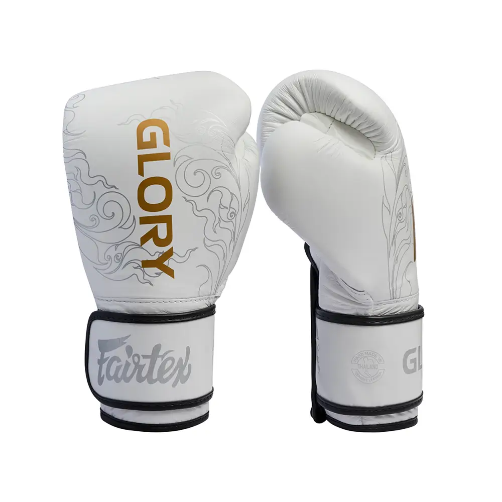 Fairtex X Glory BGVG3 White Kickboxing Gloves 3 Fairtex X Glory BGVG3 White Kickboxing Gloves