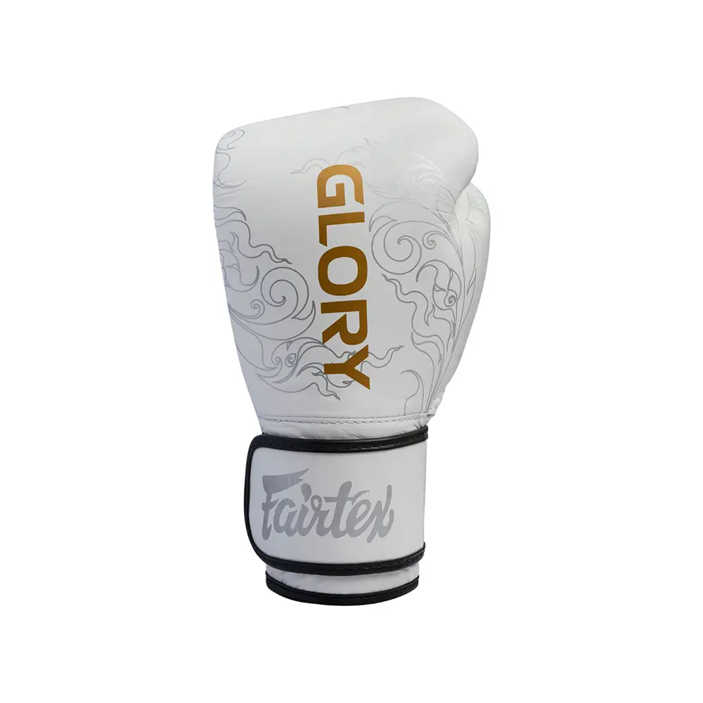 Fairtex X Glory BGVG3 White Kickboxing Gloves 4 Fairtex X Glory BGVG3 White Kickboxing Gloves - Image 2