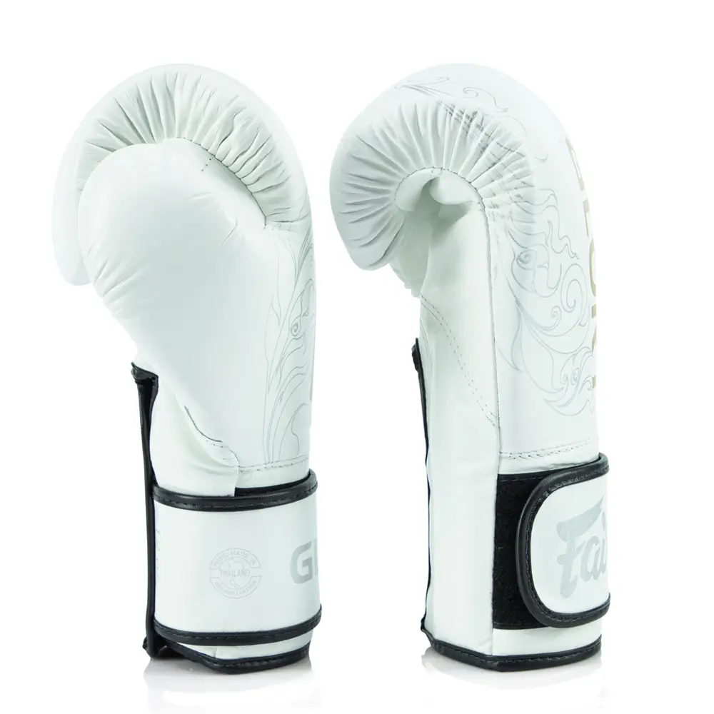 Fairtex X Glory BGVG3 White Kickboxing Gloves 9 Fairtex X Glory BGVG3 White Kickboxing Gloves - Image 7