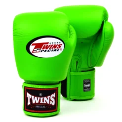 Twins BGVL3 Green Velcro Muay Thai Gloves