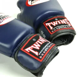 Twins BGVL3 Navy Blue Velcro Muay Thai Gloves -Fight Gloves Store bgvl3 navy blue 4