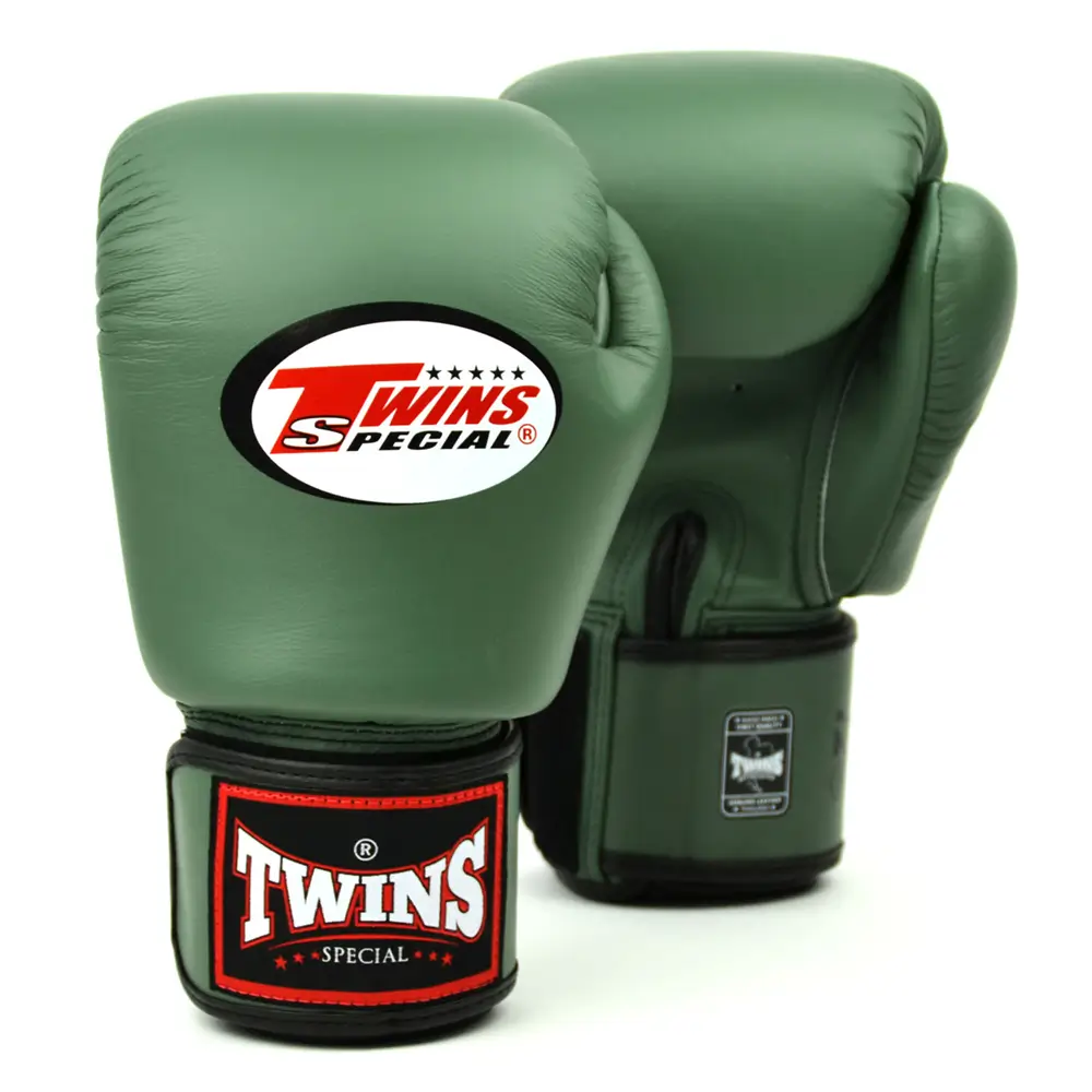 Twins BGVL3 Olive Velcro Muay Thai Gloves 3 Twins BGVL3 Olive Velcro Muay Thai Gloves