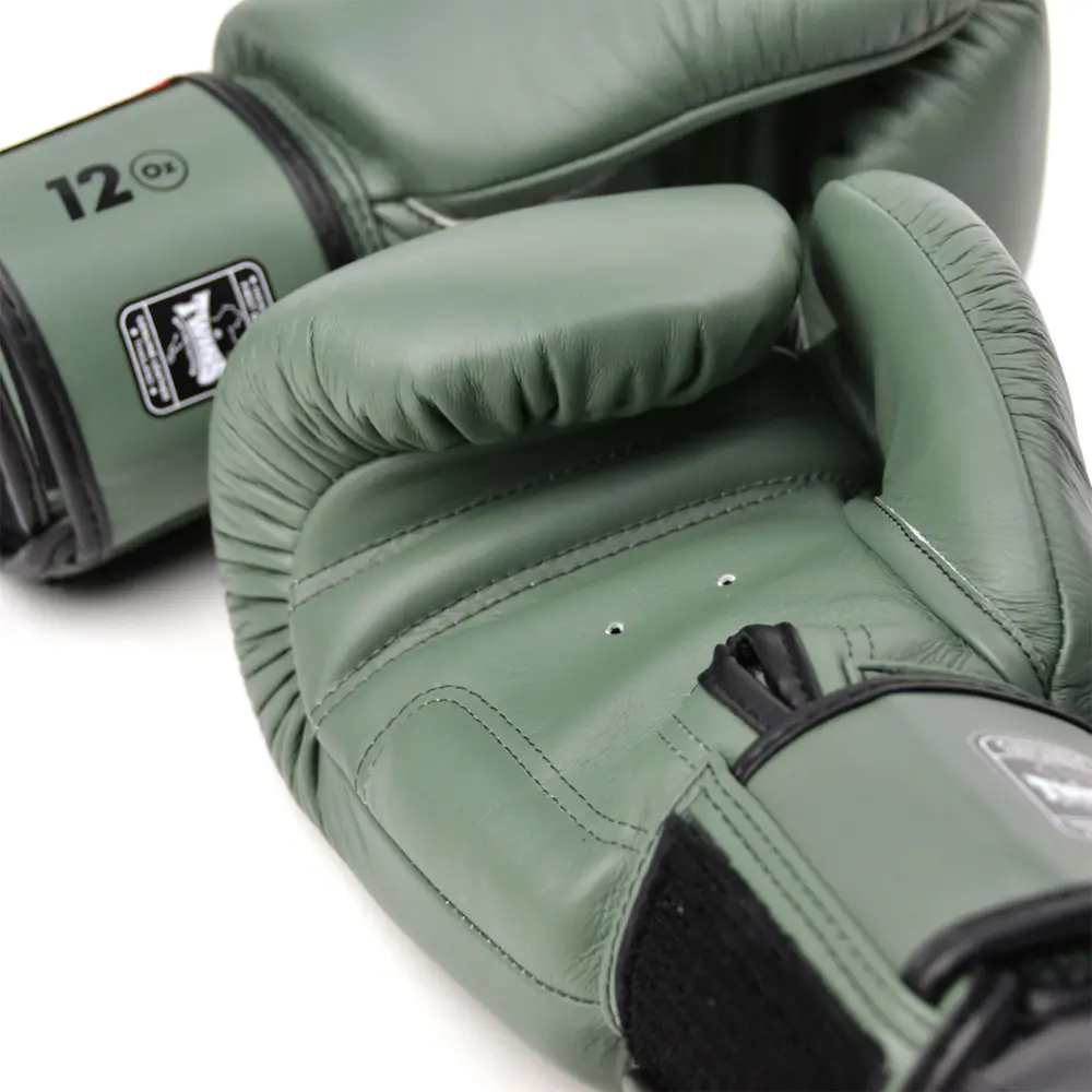 Twins BGVL3 Olive Velcro Muay Thai Gloves 4 Twins BGVL3 Olive Velcro Muay Thai Gloves - Image 2