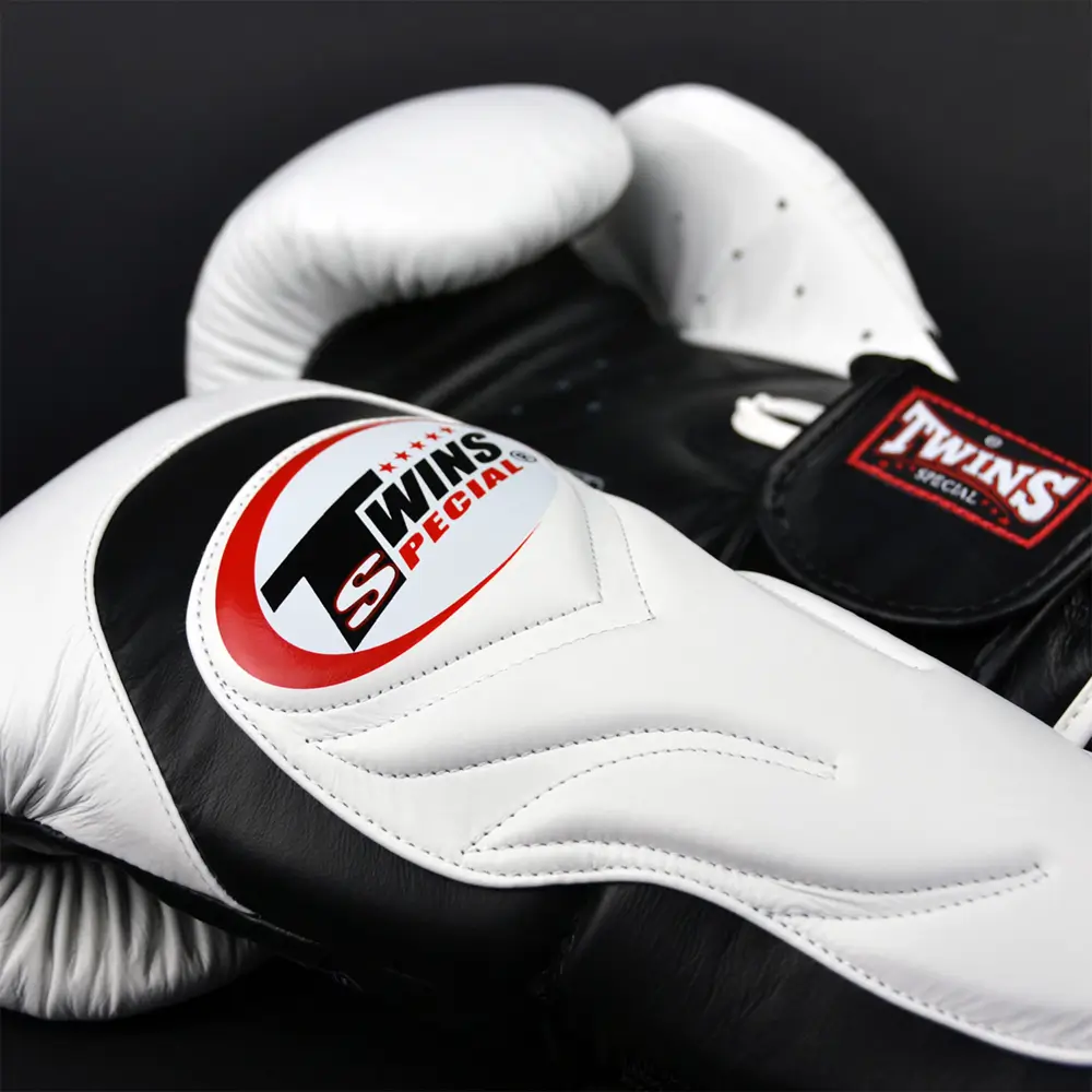 Twins BGVL6 Black White Muay Thai Gloves 4 Twins BGVL6 Black White Muay Thai Gloves - Image 2
