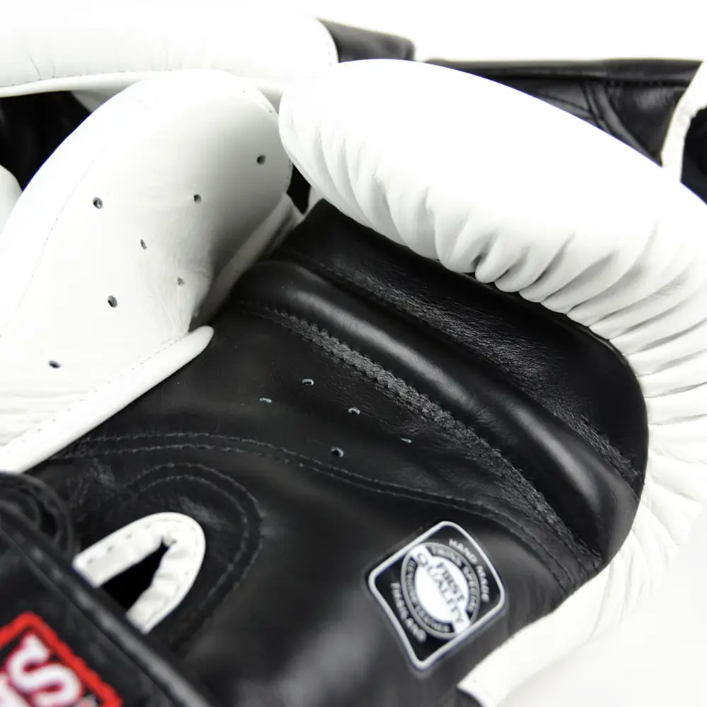 Twins BGVL6 Black White Muay Thai Gloves 6 Twins BGVL6 Black White Muay Thai Gloves - Image 4