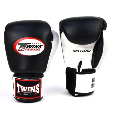 Twins BGVLA2-2T Air Flow White Black Red Muay Thai Gloves