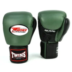 Twins BGVLA2-2T Air Flow Olive Black White Muay Thai Gloves