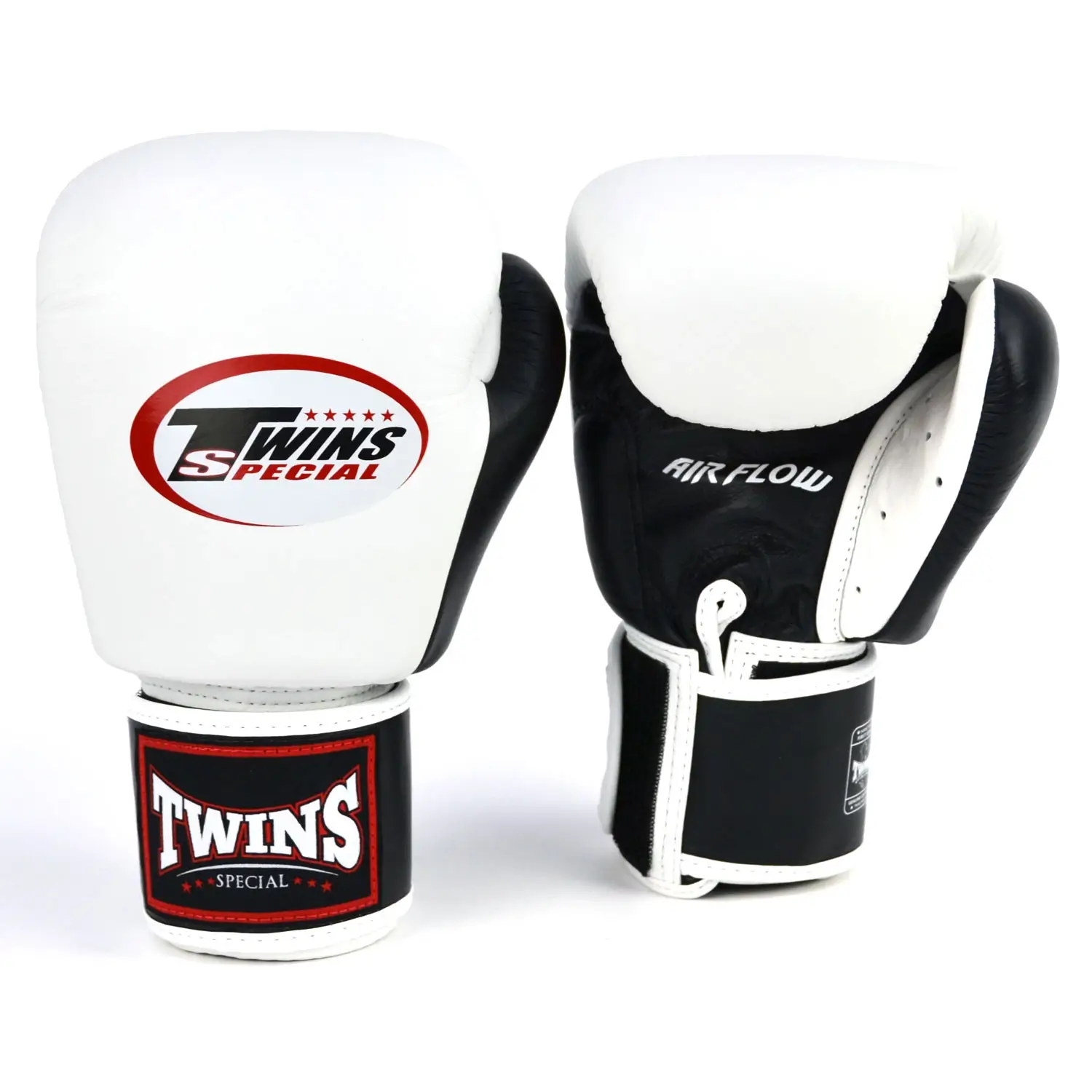 Twins BGVLA2-2T Air Flow Black White Red Muay Thai Gloves 3 Twins BGVLA2-2T Air Flow Black White Red Muay Thai Gloves