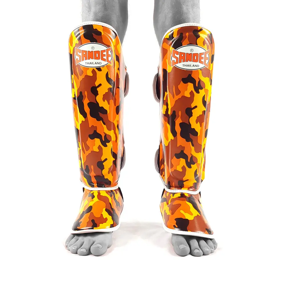 Sandee Camo Orange Shin Guards 5 Sandee Camo Orange Shin Guards - Image 3