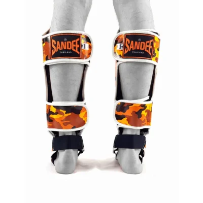 Sandee Camo Orange Shin Guards 10 Sandee Camo Orange Shin Guards -Fight Gloves Store camosg2 orwh 4