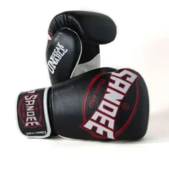 Sandee Cool-Tec 3 Tone Black White Red Muay Thai Gloves