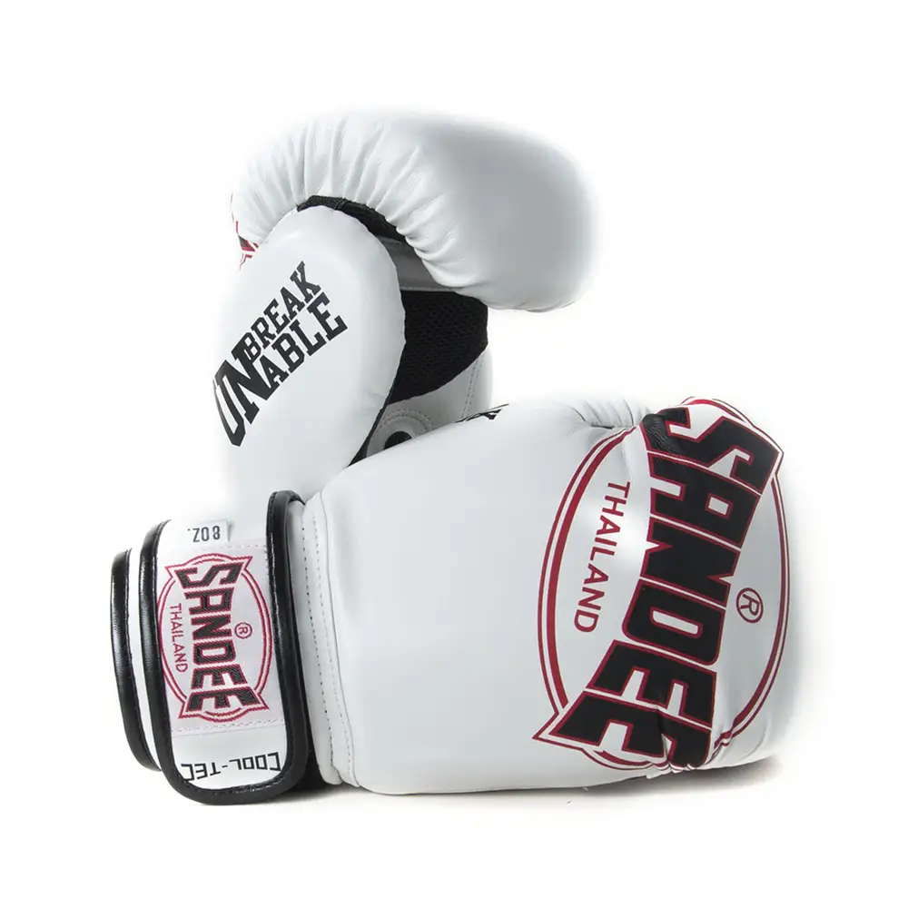 Sandee Cool-Tec White Black Muay Thai Gloves 3 Sandee Cool-Tec White Black Muay Thai Gloves