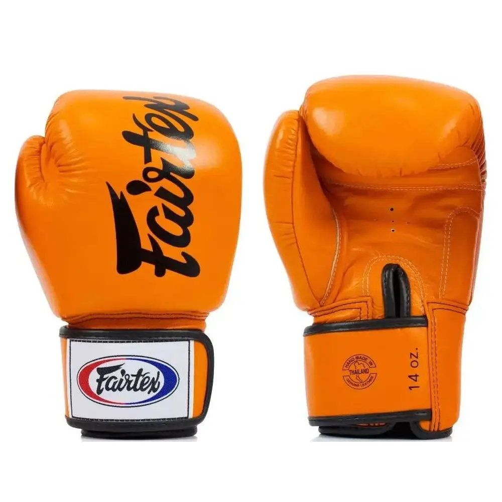 Fairtex BGV19 Orange Deluxe Tight-Fit Muay Thai Gloves 4 Fairtex BGV19 Orange Deluxe Tight-Fit Muay Thai Gloves - Image 2